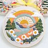 Spring Scenery-DIY Embroidery Kit with Pattern Cotton Threads Needles Hoop 30*30cm/11.8*11.8in tapestrymarket