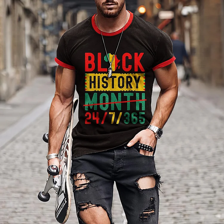 BrosWear Black History Month Men's Short Sleeve T-Shirt