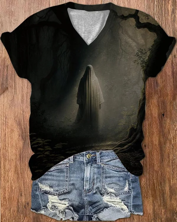 Moonlit Forest Ghost Vintage T-Shirt