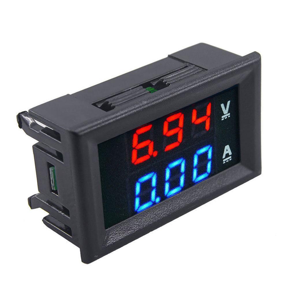 

0.56in DC 0-100V 0-10A Dual LED Digital Voltmeter Ammeter Volt Amp Meter, Blue, 501 Original