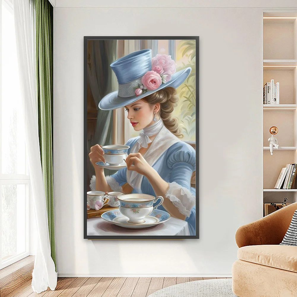 DIY Paint By Number 40*70cm - Lady Having Afternoon Tea