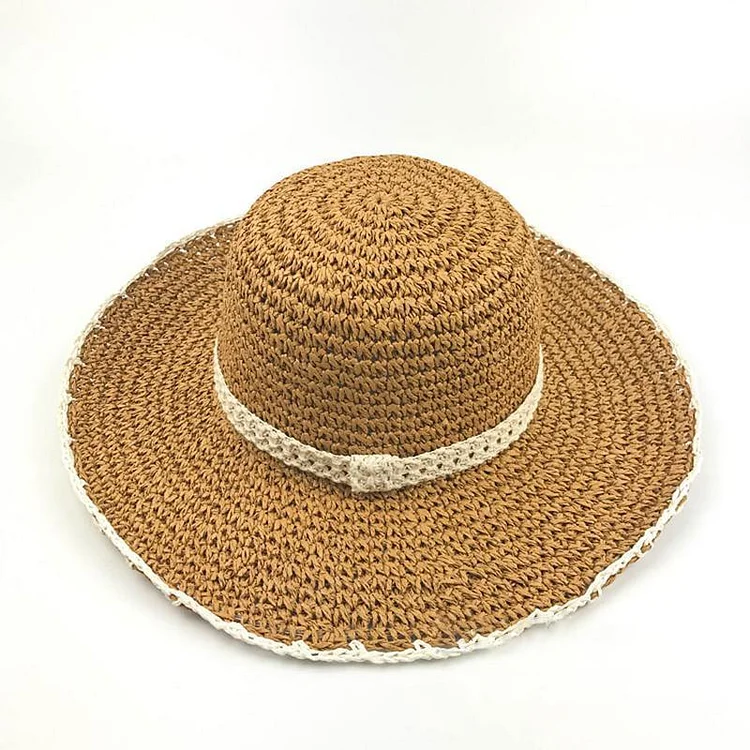 Summer Beach Straw Flat Sun Hat