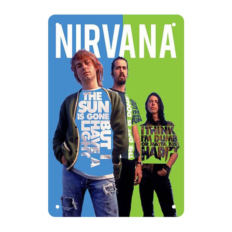 【20*30cm/30*40cm】Nirvana I Am Dumb - Vintage Tin Signs/Wooden Signs
