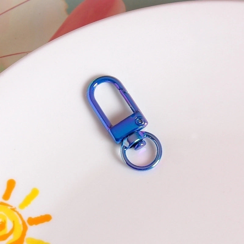 UV Colorful Metal Door Buckle Buckle Schoolbag Hanging Keychain DIY Handmade Jewelry Accessories Beaded Mobile Phone Chain Material