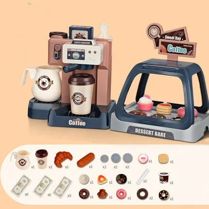 Pretend Coffee & Bakery Station Toy Set