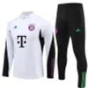 2023/2024 Bayern Munich Half-Pull Training Suit White Football Shirt 1:1 Thai Quality