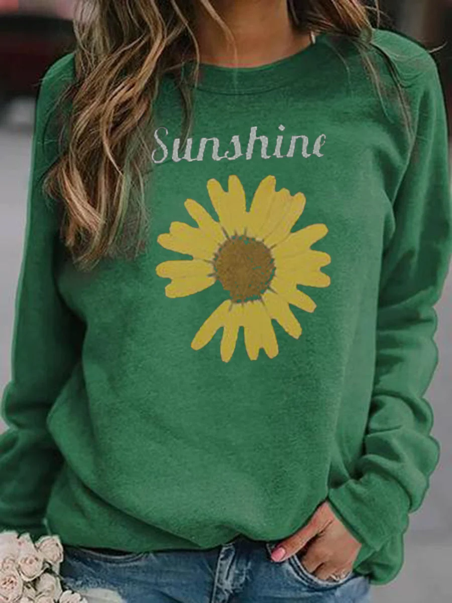 Sunflower sunshine  Printed Sweatshirt