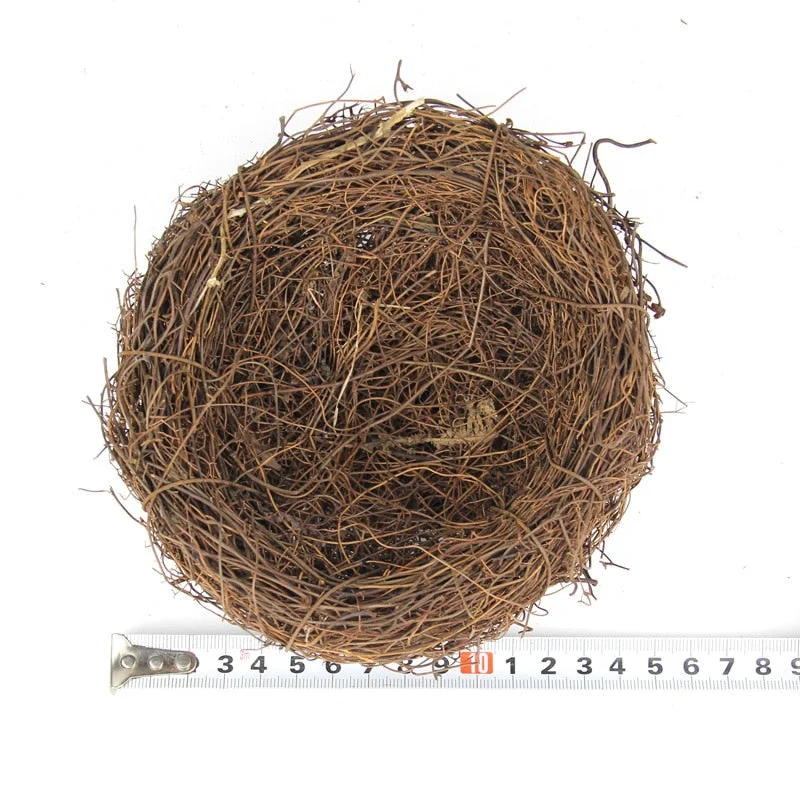 1PCs Natural Straw Parrot Nest Cages Parrots Pigeons Warm Bedding Nest Rattan Weaving Bedding Bird Playing Chewing Bird Toys