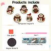 6PCS Cute Snowman DIY Pearl Diamond Painting Christmas Fridge Magnets, Sparkling Rhinestone Refrigerator Magnet Craft Kit for Home Decor & Gifts