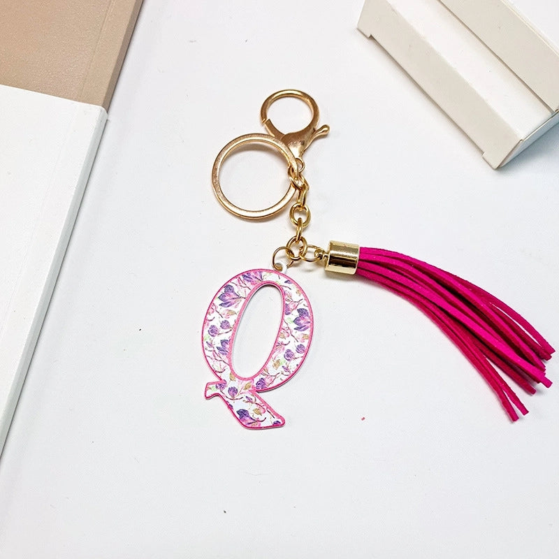 Elegant Streetwear Letter Pu Leather Alloy Women’s Bag Pendant Keychain