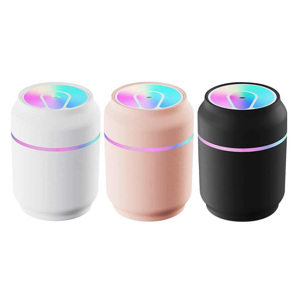 

USB Can Air Humidifier Diffuser Electronic Colorful Light Spraying Purifier, White, 501 Original