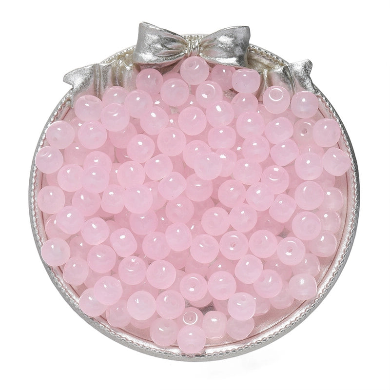 50 PCS/Package Diameter 10mm Diameter 4mm Diameter 8mm Glass Solid Color Jewelry Accessories