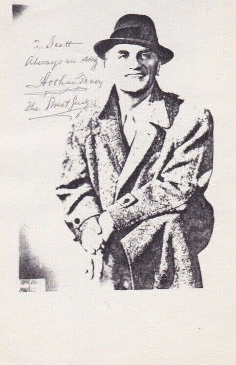 Signed Original B&W Photo Poster painting of Arthur Tracy