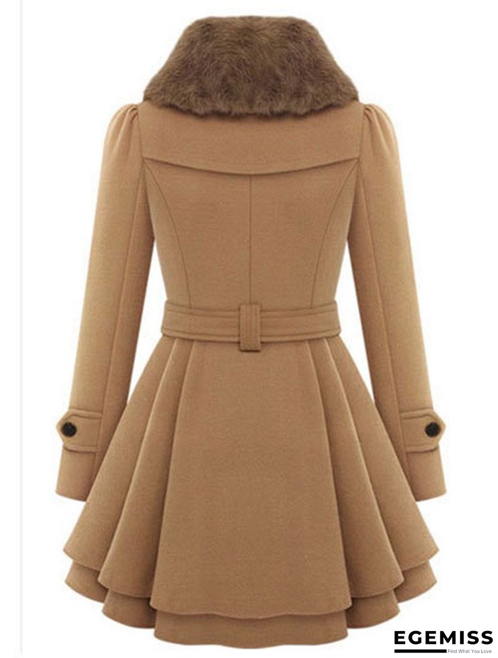 Fold-Over Collar Plain Coat | EGEMISS