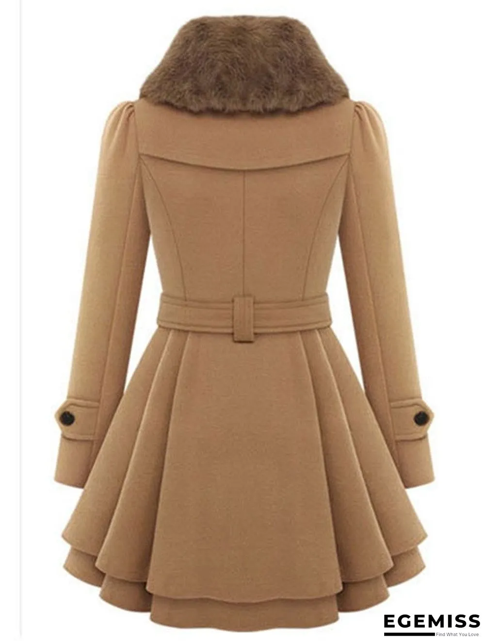 Fold-Over Collar Plain Coat | EGEMISS