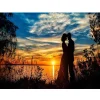 Lover In The Sunset  | Full Round Diamond Painting Kits