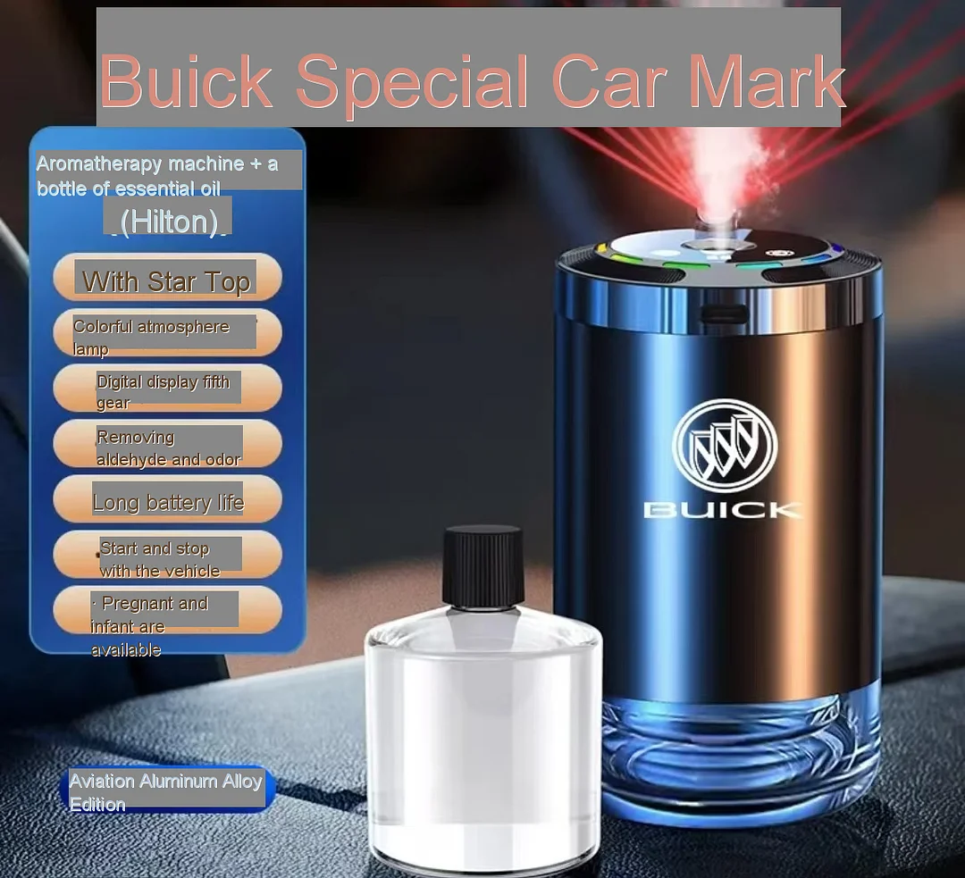 Smart car air freshener, automatic induction atomization, adjustable concentration, USB charging, customized car logo