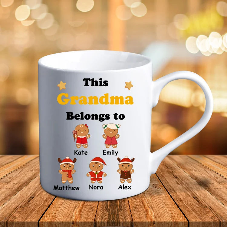 Personalized 1-6 Names and 3 Text Family Mug-Christmas Birthday Gift Ceramic Coffee Mug for Family