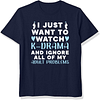 I Just Want To Watch K-Drama Printed Men's Short Sleeves T-Shirt