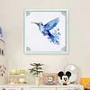 Blue And White Porcelain Hummingbird-11CT Stamped Cross Stitch 40*40cm