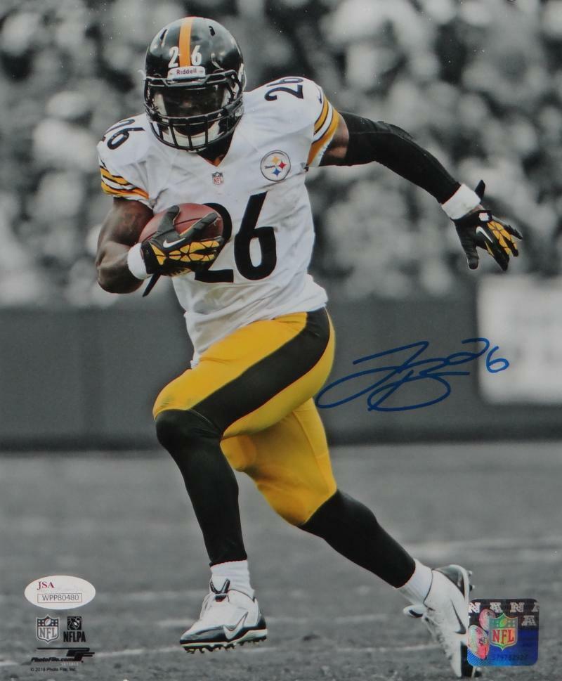 LeVeon Bell Autographed Steelers 8x10 Running Spotlight PF Photo Poster painting- JSA W Auth