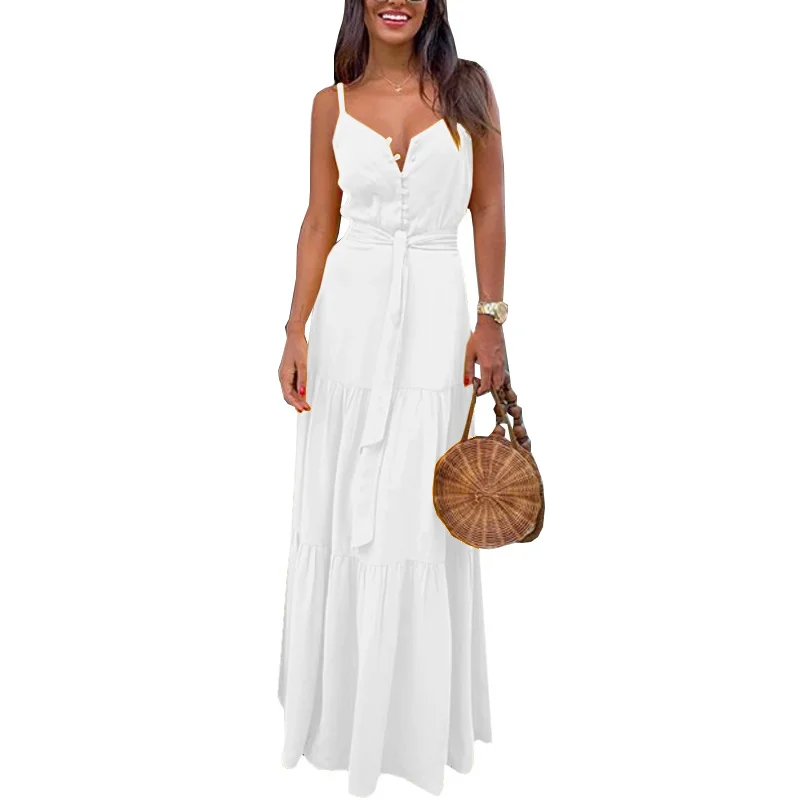 Woherb Woherb Spot Women's Summer Fashion Women's Temperament In The Long Sling Dress Dress New-Outfit Ideas