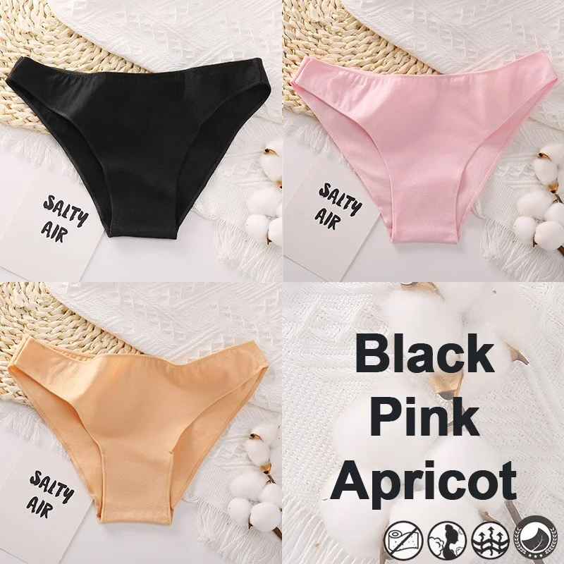 Billionm Cotton Panties for Women Sexy Solid Briefs Underwear Intimates Low Waist Underpants Female Soft Comfotable Lingerie