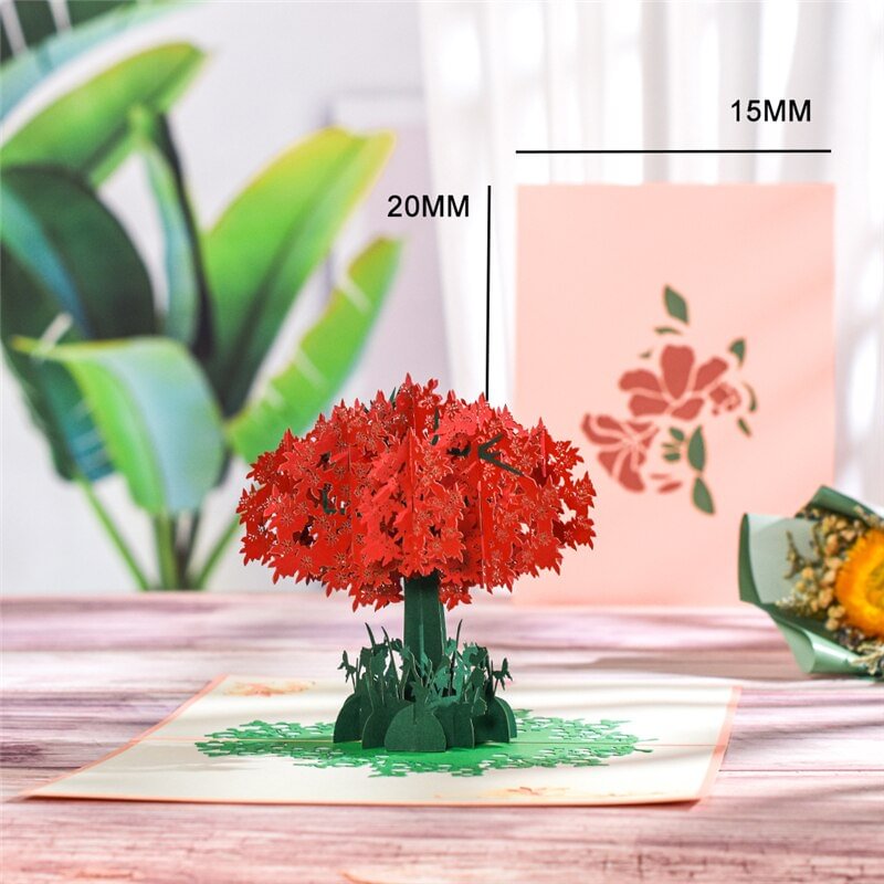 10 Pack Azalea Pop-Up Flower Card 3D Greeting Cards for Valentines Day Get Well Mothers Day Birthday Anniversary Wholesale