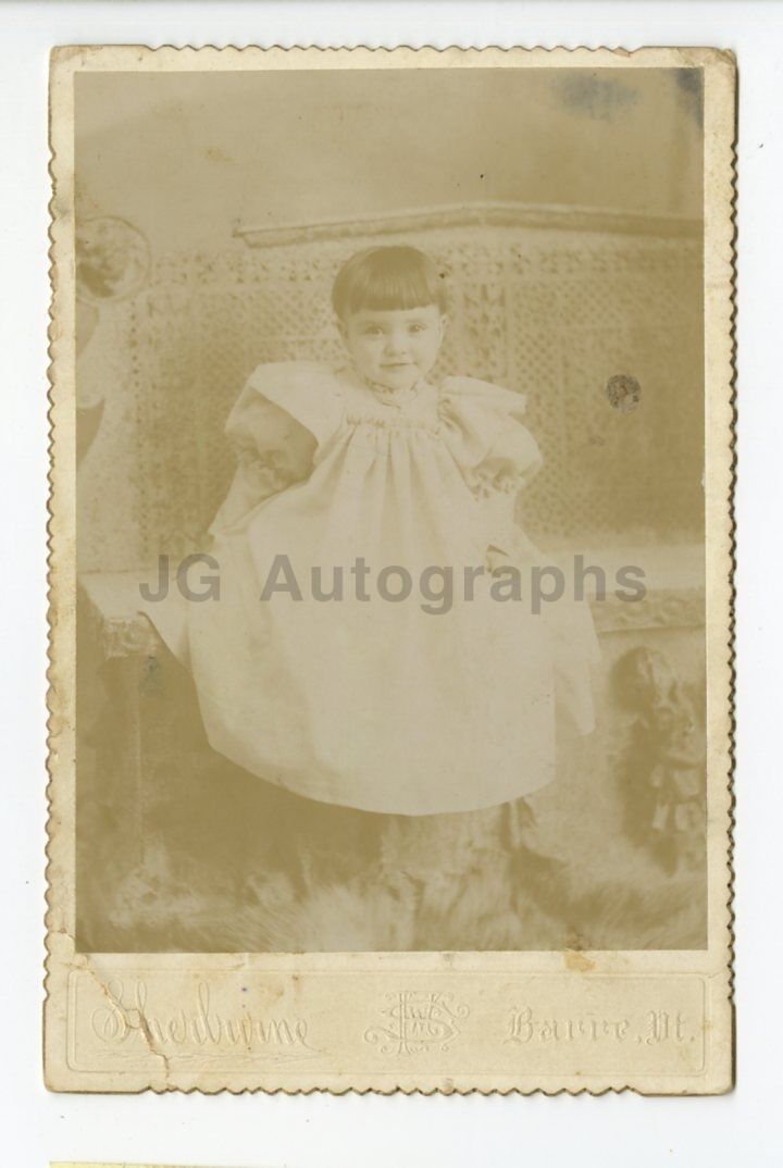 19th Century Children - Original 19th Century Cabinet Card Photo Poster painting - Barre, VT