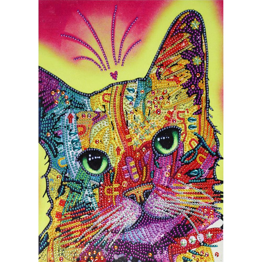 

30*40CM-Special Shaped Diamond Painting-Cute Cat, 501 Original