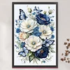 (US Only)Full Embroidery cotton Thread 11CT Printed Flower Cross Stitch Kit 40x60cm