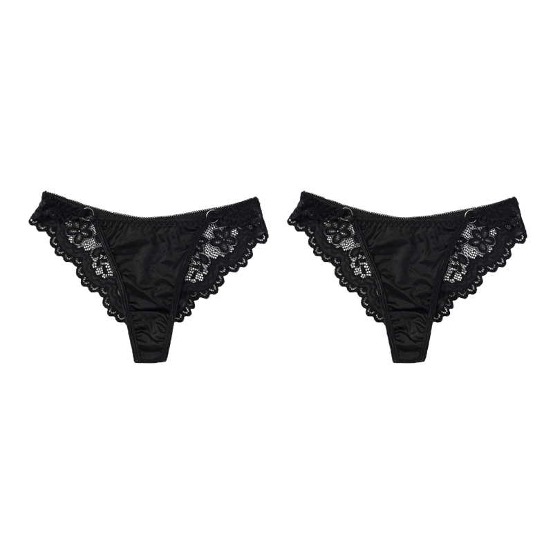 Akayes 2Pcs Floral Lace Panties Women Underwear Transparent Sexy Lingerie Seamless Pantys Low-waist Female Briefs Intimates