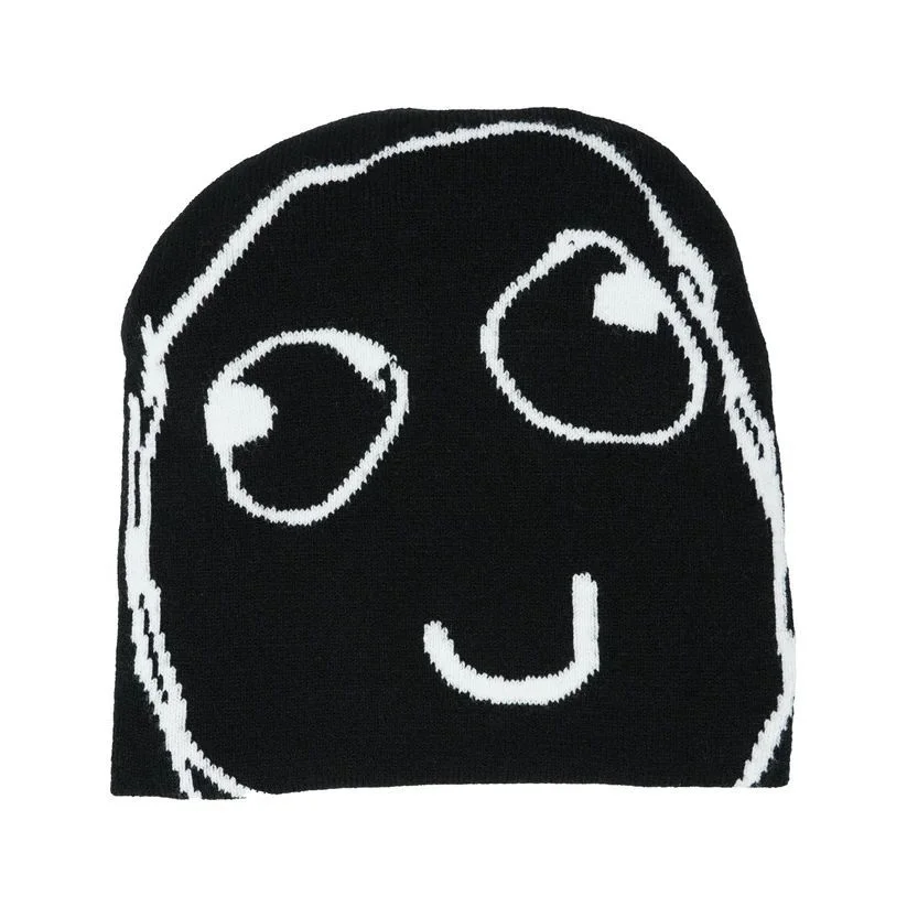 Athvotar Athvotar Halloween Tweed Pattern Knitted Hat Comfortable Warm Personality Hm Hop Halloween Gift Dome