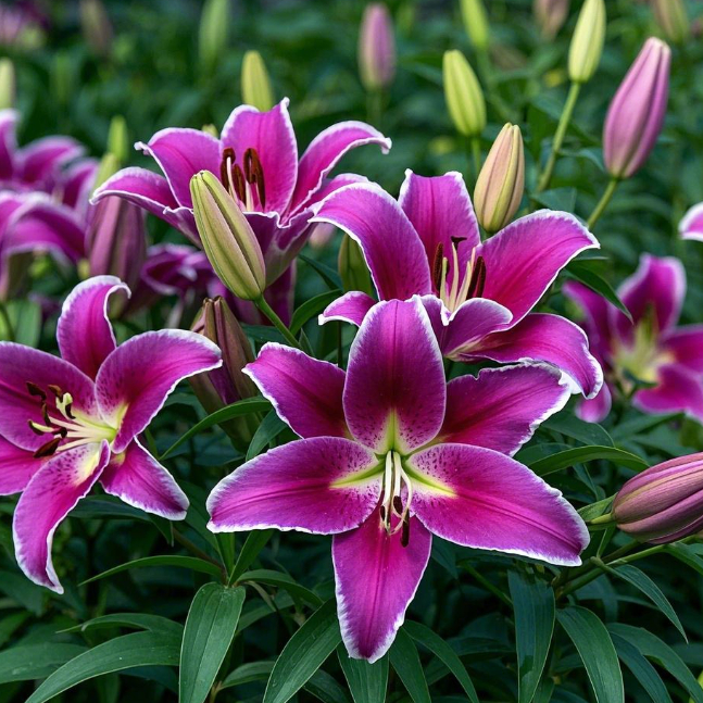 Double-petaled bicolor fragrant lily Bulbs—Fresh and Sweet