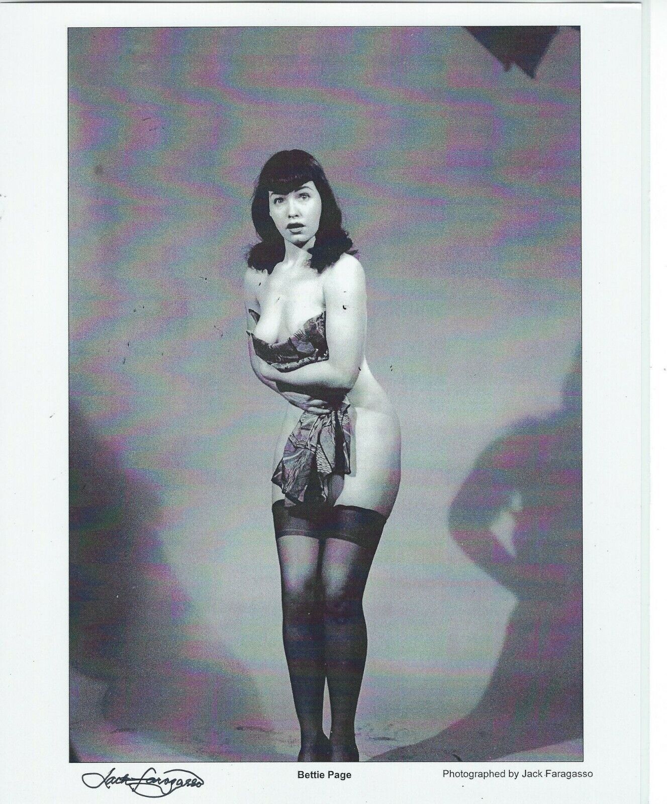 Bettie Page Photo Poster paintinggraph Photo Poster painting signed by Jack Faragasso