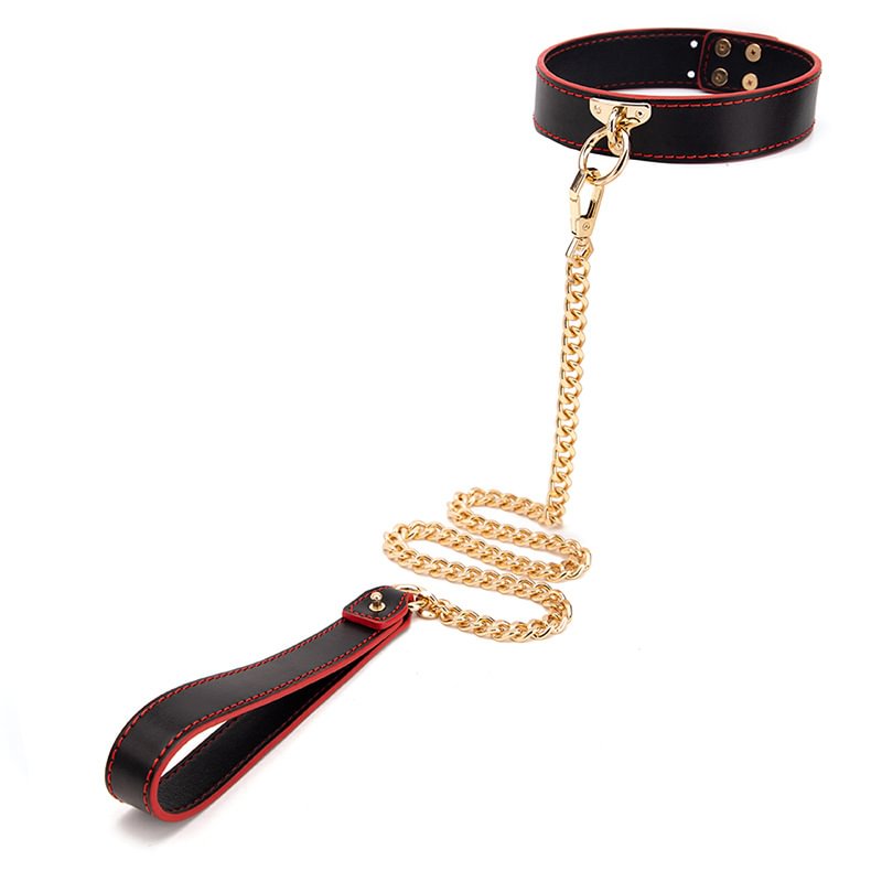 Red Fun Couple Toys Binding Handcuffs Ankle Cuffs Collar Accessories  
