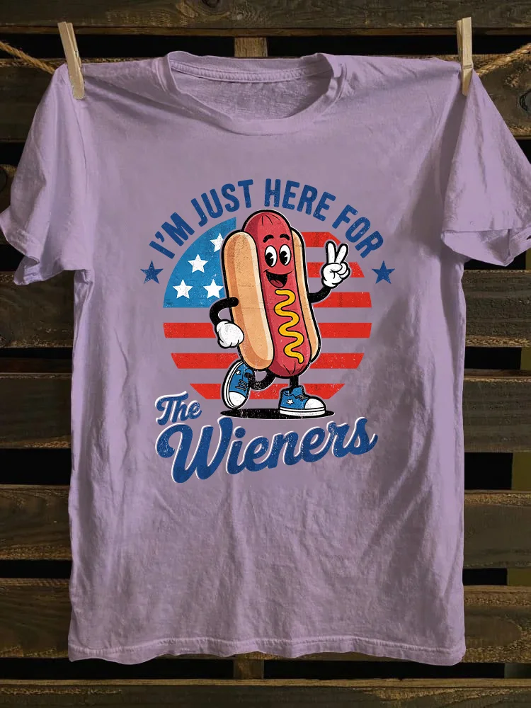 Just Here For The Wieners T-shirt
