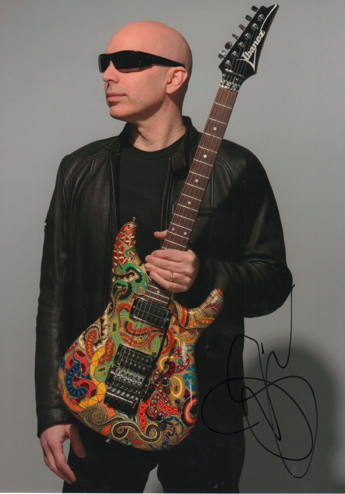 Joe Satriani signed 8x12 inch Photo Poster painting autograph