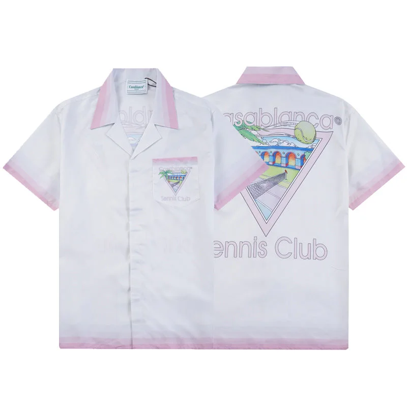 Casablanca 2023 new silk short-sleeved shirt