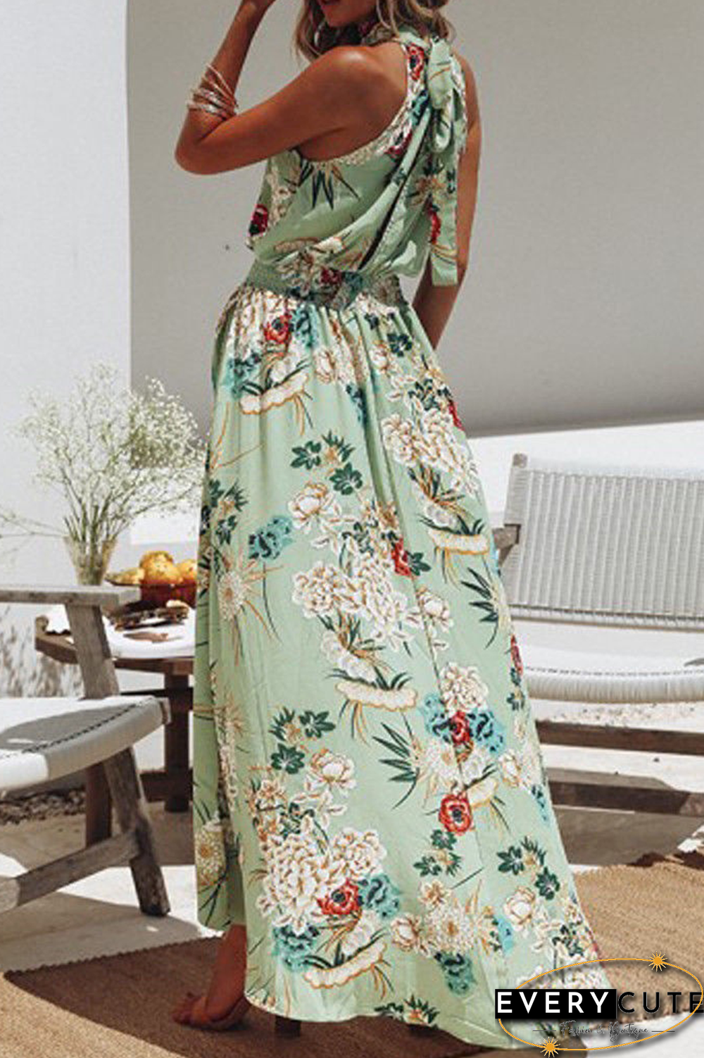 Casual Print Patchwork Turtleneck Irregular Dress Dresses