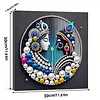 Kits DIY de peinture de perles en couple indien avec cadre pour adultes d&eacute;butants d&eacute;coration murale aux perles, arts plastiques 30x30cm