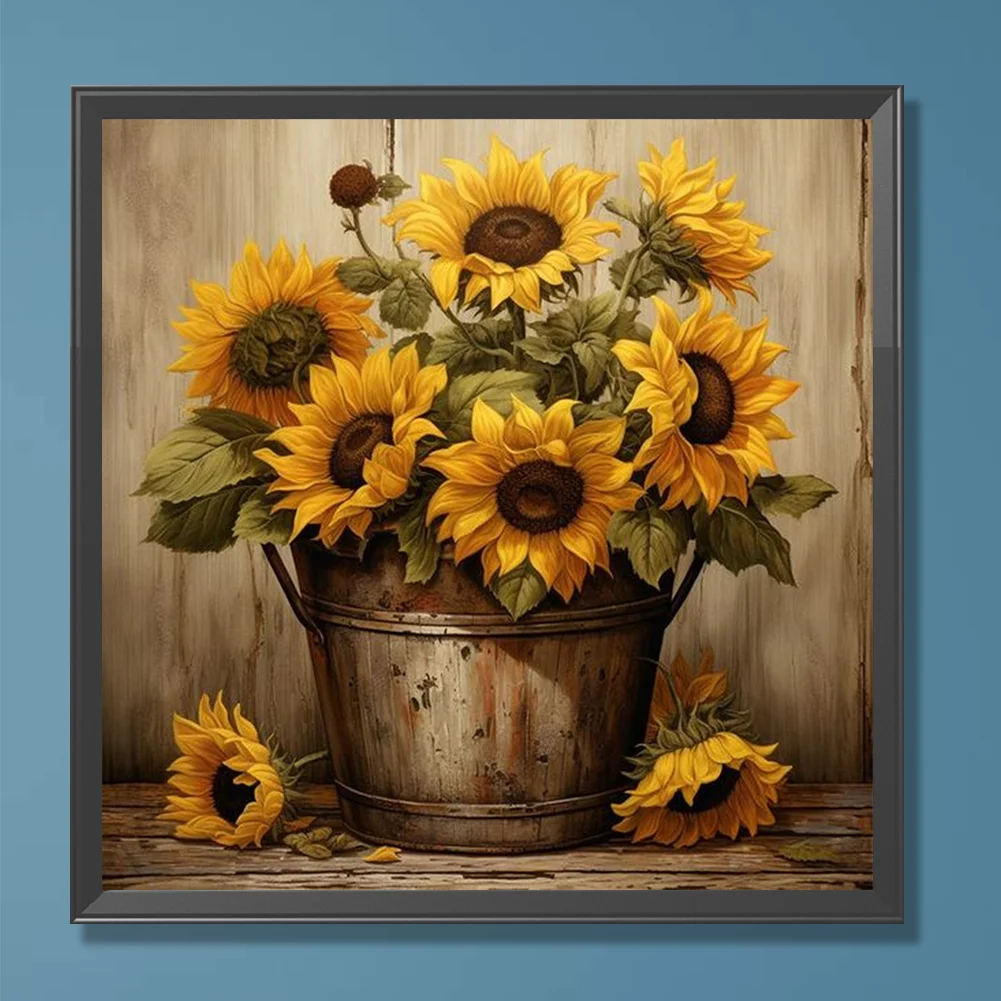 Diamond Painting - Full Round Drill - Sunflower(Canvas|30*30cm)