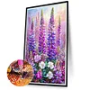 Diamond Painting-DIY Full Round Drill Lavender Bushes(70*40 CM)