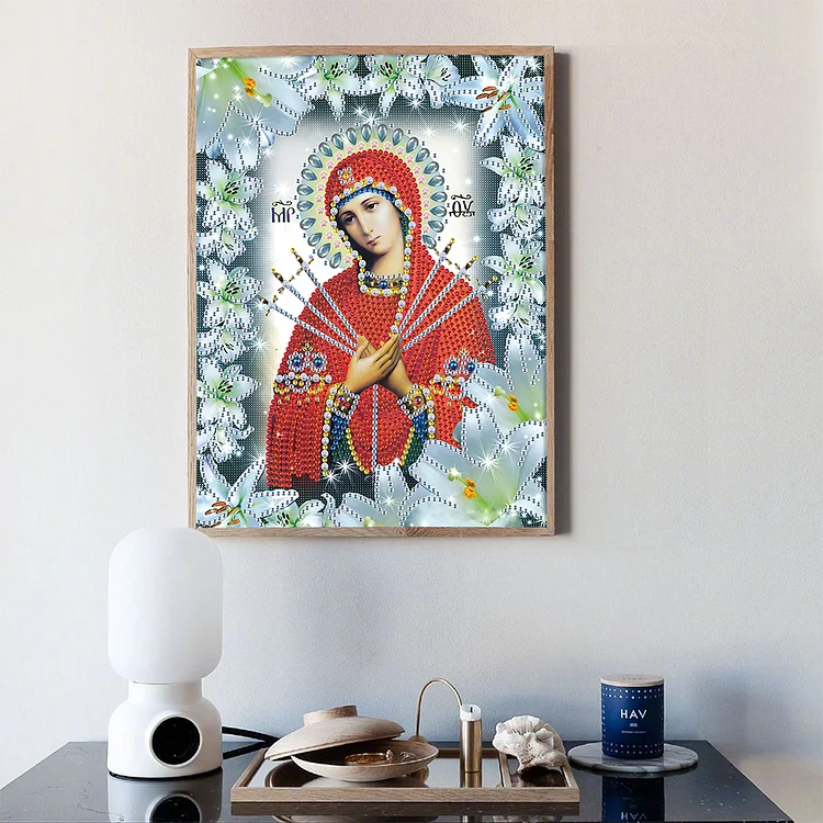 Partial Drills Special-shaped diamond painting - Religious Virgin - 25*30cm