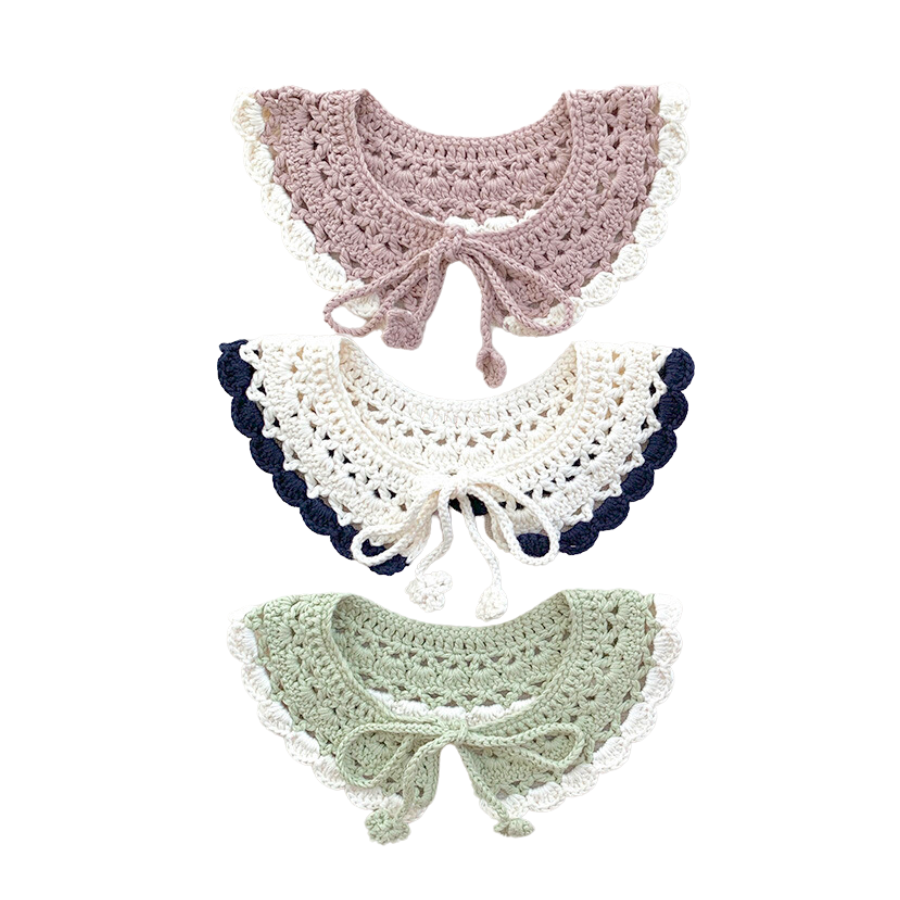 Macario Vintage Spanish Baby Crochet Collars 