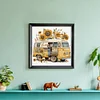 Diamond Painting -DIY Round Drill Sunflower Bus
