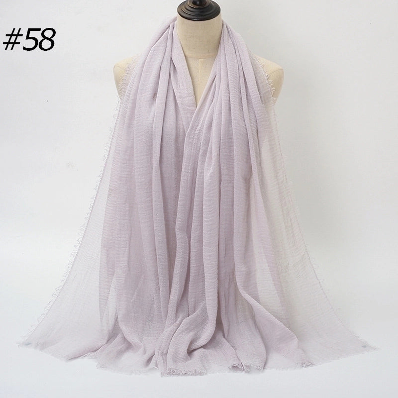 20 Pieces Fashion Solid Color Cotton Pashmina Scarves