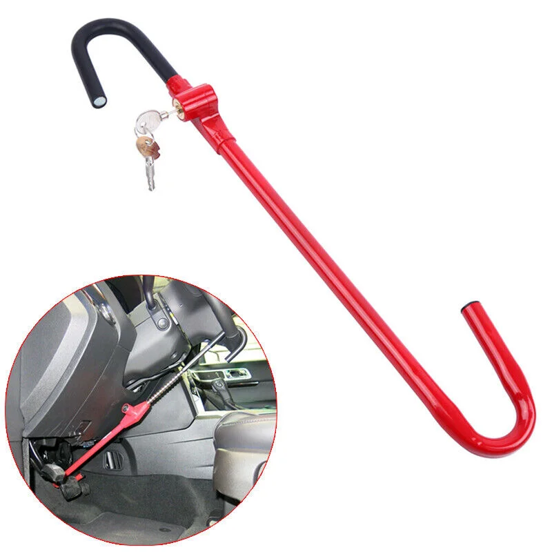 Car Anti-Theft Truck Auto Universal Safety Steering Wheel to Clutch Pedal Lock