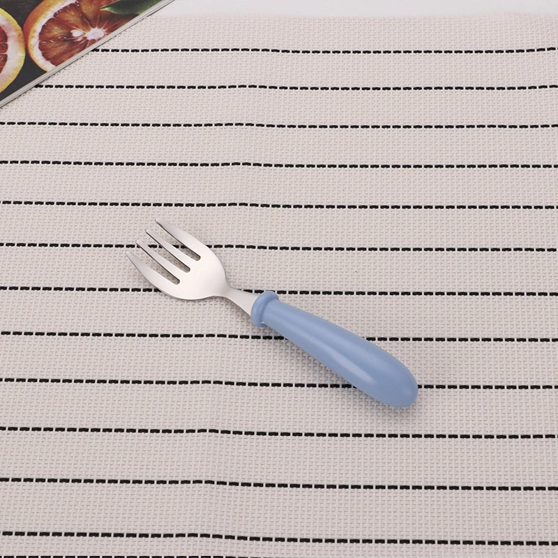 Cute Solid Color Stainless Steel Tableware