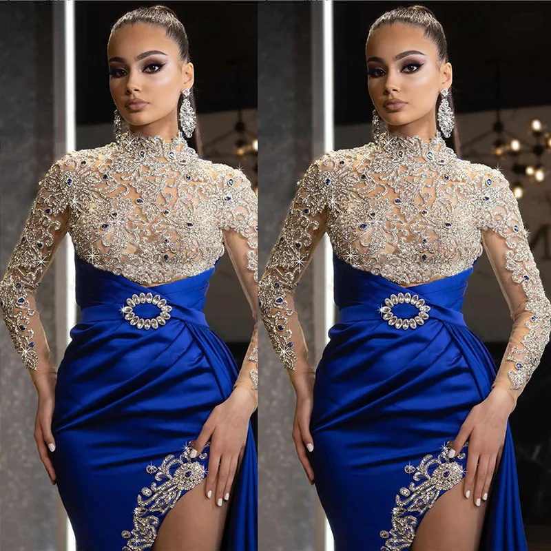 Uveng Uveng New Evening Dress Ebay Women's Blue Sprinkled Gold Collar Dress Dress Dress Dress Women